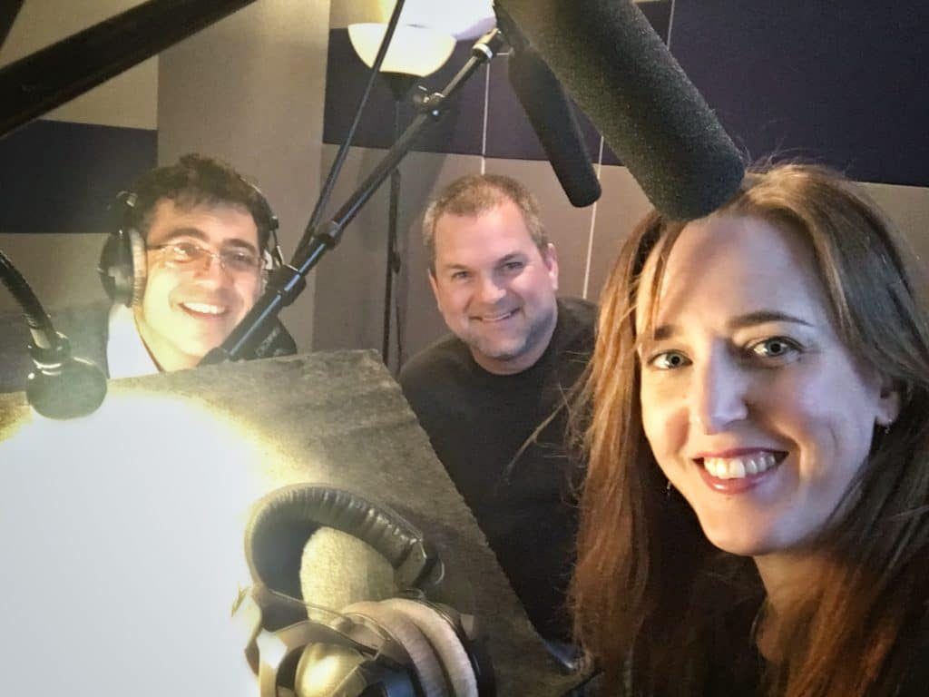 Joke and Biagio with Todd Lindsey, recording a companion podcast to the CNN/HLN TV series Unmasking a Killer. Pitched to Joke Productions by Todd.