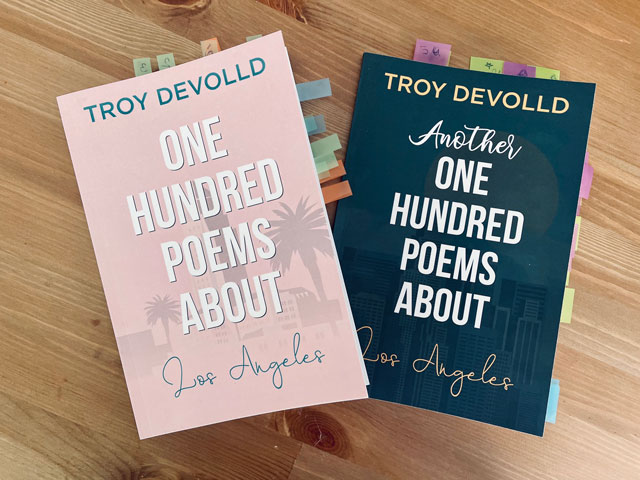 Troy DeVolld's Poetry Books Marked up by Joke and Biagio